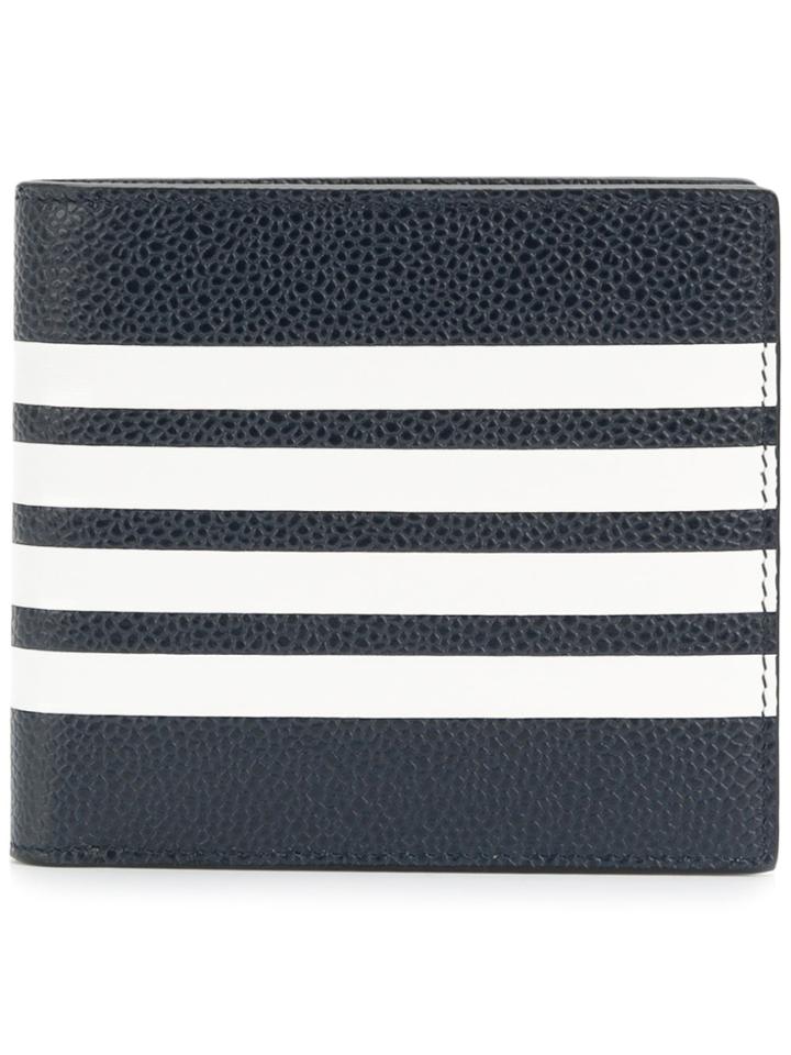 Thom Browne Striped Billfold Wallet - Blue