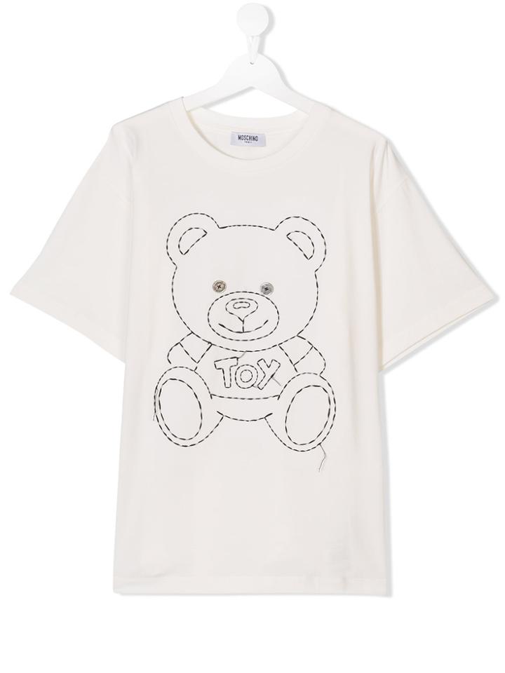 Moschino Kids Teen Teddy Bear T-shirt - White