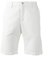Massimo Alba Chinos Shorts, Men's, Size: 50, White, Cotton/linen/flax