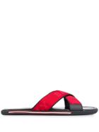 Bally Cross Logo Strap Sandals - Red