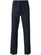 Dries Van Noten Drawstring-waist Tailored Trousers, Men's, Size: 46, Blue, Cotton