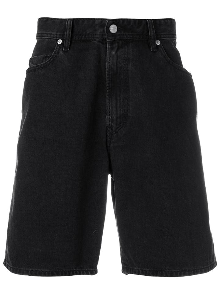 Diesel Knee Length Denim Shorts - Black