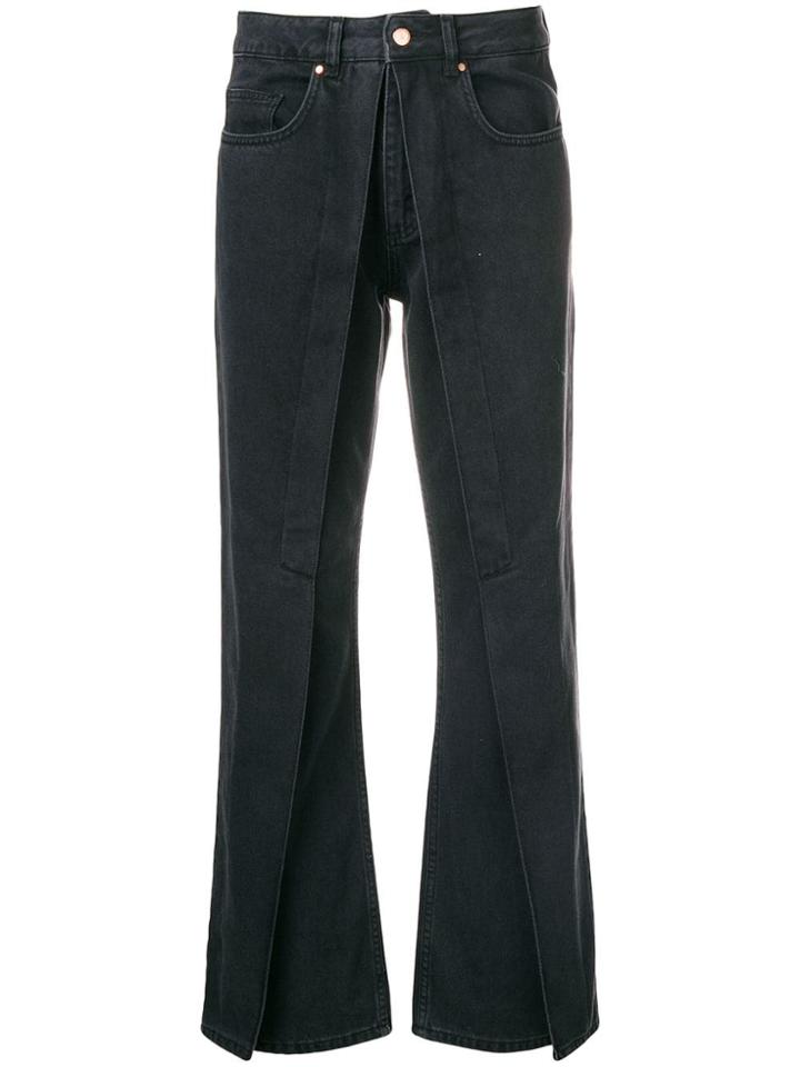 Aalto Layered Bootcut Jeans - Black