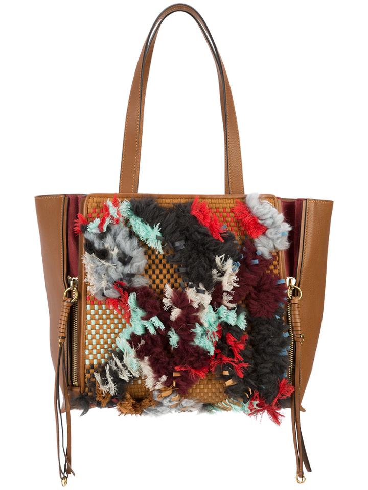 Chloé Milo Embellished Tote Bag - Brown