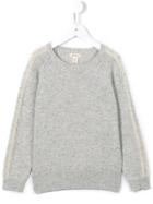 Bellerose Kids - Side Stripe Sweater - Kids - Acrylic/viscose/angora/polyimide - 4 Yrs, Grey