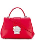 Dolce & Gabbana Lucia Tote, Women's, Red, Cotton/leather/metal