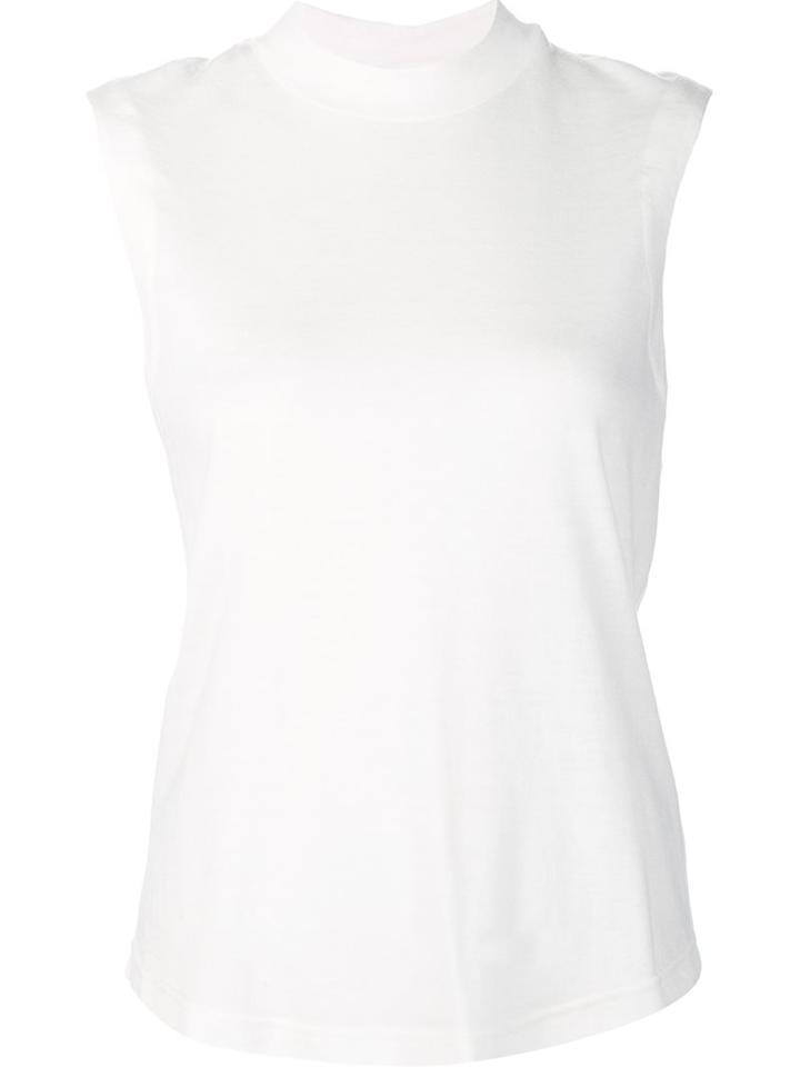 Rebecca Taylor Sleeveless Knitted Top, Women's, Size: Medium, White, Nylon/rayon/wool