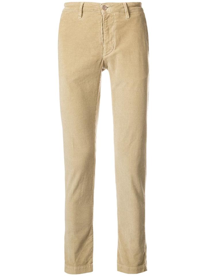 Al Duca D'aosta 1902 Slim-fit Corduroy Trousers - Nude & Neutrals