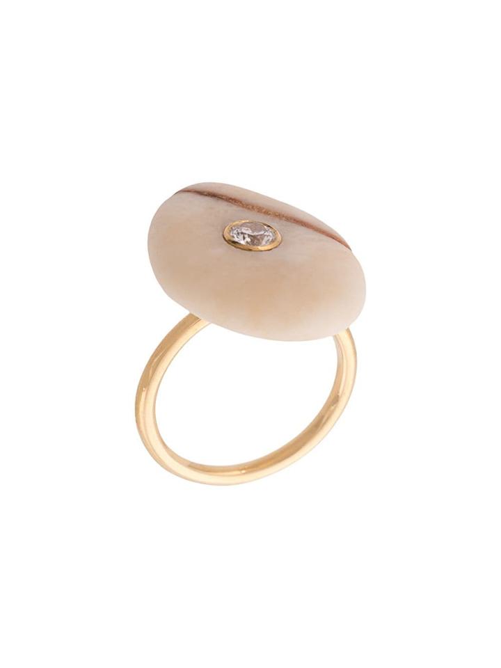 Cvc Stones Strawberry Quartz Ring - White