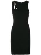Versus Jersey Safety Pin Cutout Dress - Black