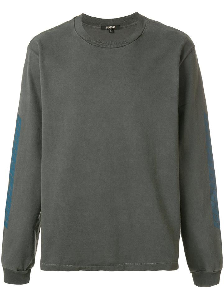 Yeezy Printed Sleeve Sweatshirt - Brown