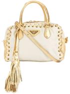 Prada Pre-owned Tassel Lace-up Tote Bag - White