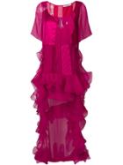 Givenchy Long Ruffle-trim Dress - Pink