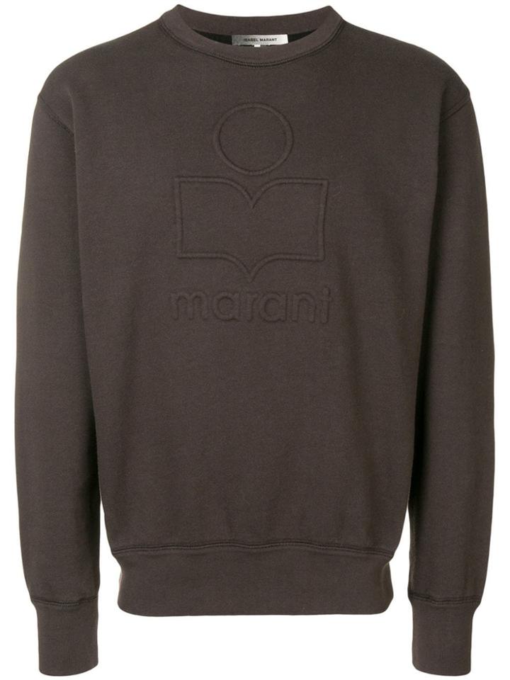 Isabel Marant Logo Embossed Sweatshirt - Black