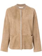 Fabiana Filippi Sparkle Zip Bomber Jacket - Brown