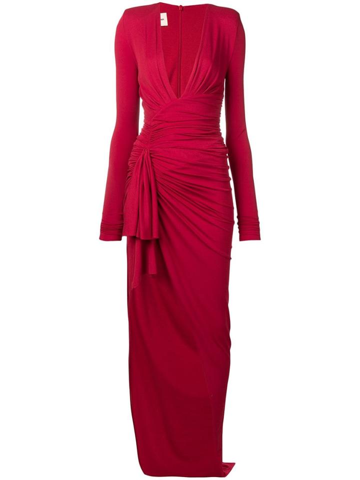 Alexandre Vauthier Asymmetric Stretch Jersey Dress - Red