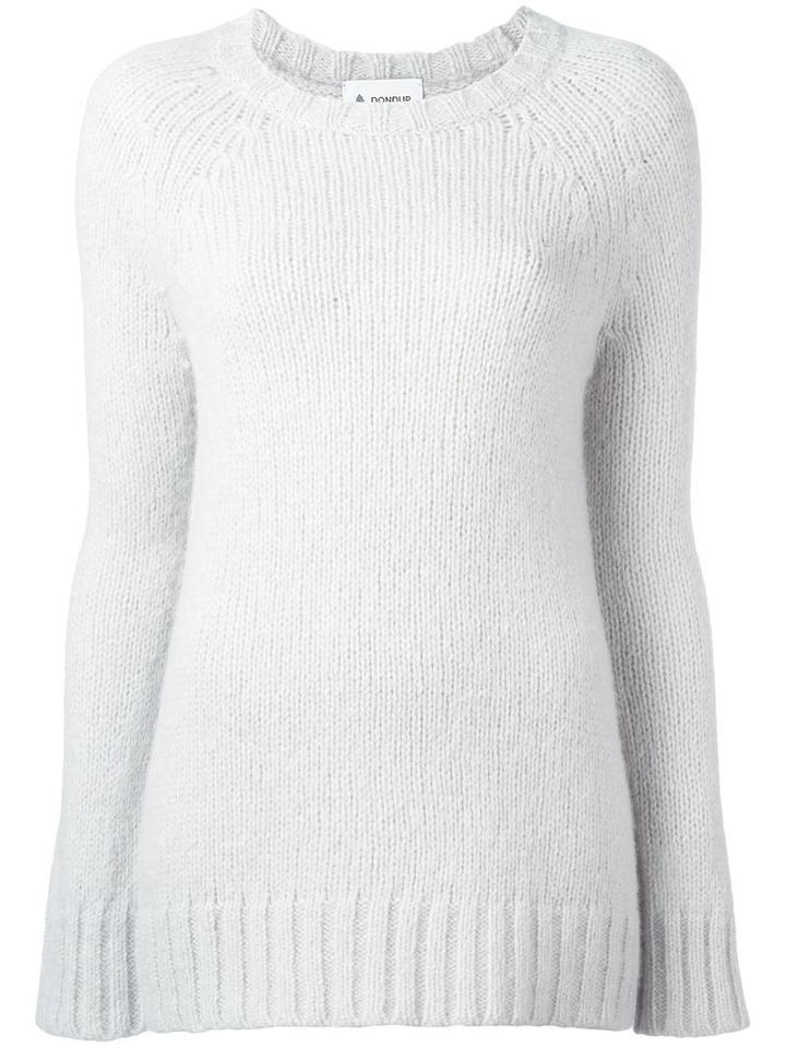 Dondup Round Neck Jumper, Women's, Size: Medium, Grey, Polyamide/alpaca/merino