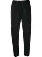 Semicouture Drawstring Waist Cropped Trousers - Black