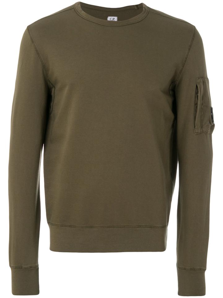 Cp Company Patch Detail Sweater - Green
