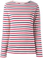 Maison Labiche Striped Jumper, Women's, Size: Large, Red, Cotton