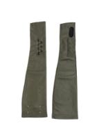 Maison Margiela Fingerless Long Gloves, Women's, Size: Small, Green, Leather