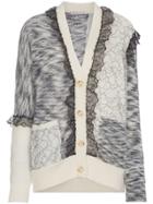 Christopher Kane Patchwork Lace Trim Cardigan - White