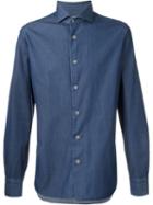 Barba Denim Shirt, Men's, Size: 42, Blue, Cotton