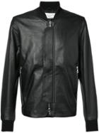 Officine Generale - Leather Bomber Jacket - Men - Leather/acetate/viscose - M, Black, Leather/acetate/viscose