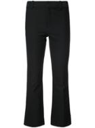 Derek Lam 10 Crosby Cropped Flare Trouser With Tuxedo Piping - Black