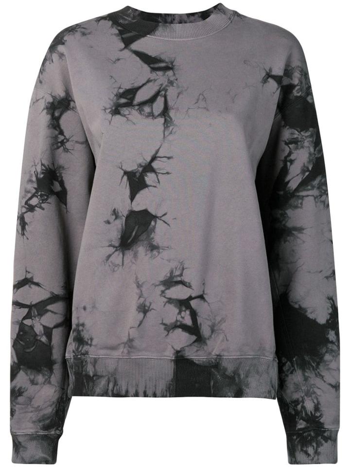Helmut Lang Tie-dye Logo Sweatshirt - Grey
