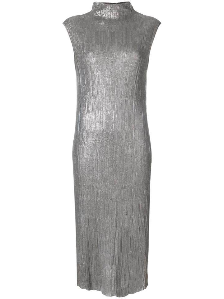 Avant Toi Creased Effect Dress - Grey