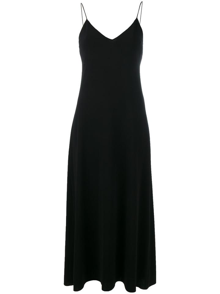 Calvin Klein Long Cami Dress, Women's, Size: 42, Black, Viscose/spandex/elastane
