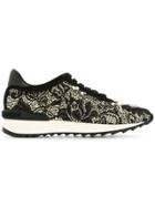 Casadei Pearl Lace Sneakers - Black