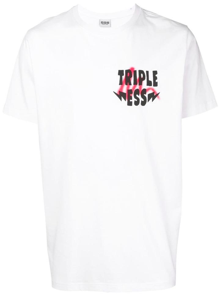 Sss World Corp Chest Print T-shirt - White