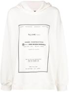 Mm6 Maison Margiela Oversized Logo Print Hoodie - White