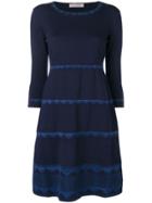 D.exterior Lace Trim Dress - Blue