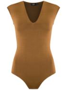 Gig - Cap Sleeves Body - Women - Viscose - M, Women's, Brown, Viscose
