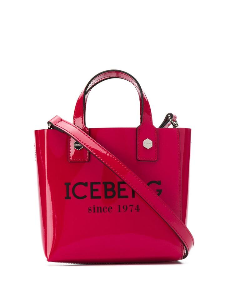 Iceberg Patent Logo Mini Tote Bag - Pink