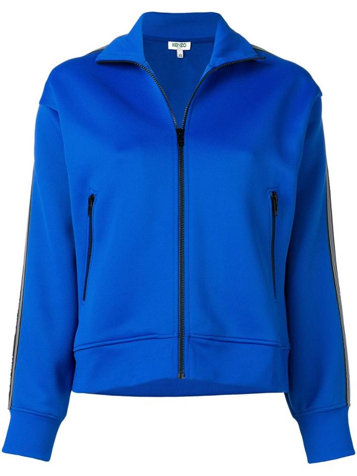 Kenzo Logo Side-stripe Jacket - Blue