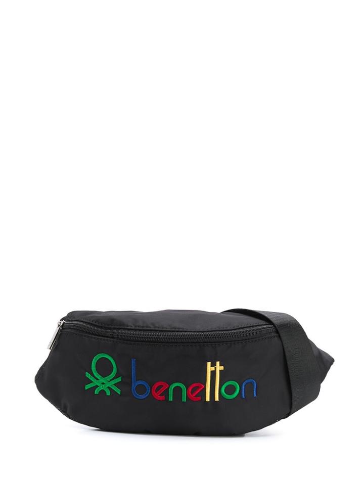 Benetton Embroidered Logo Belt Bag - Black