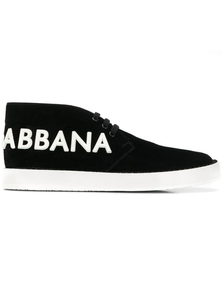 Dolce & Gabbana Logo Derby Shoes - Black