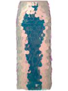 Sara Battaglia Iridescent Disk Skirt - Pink & Purple
