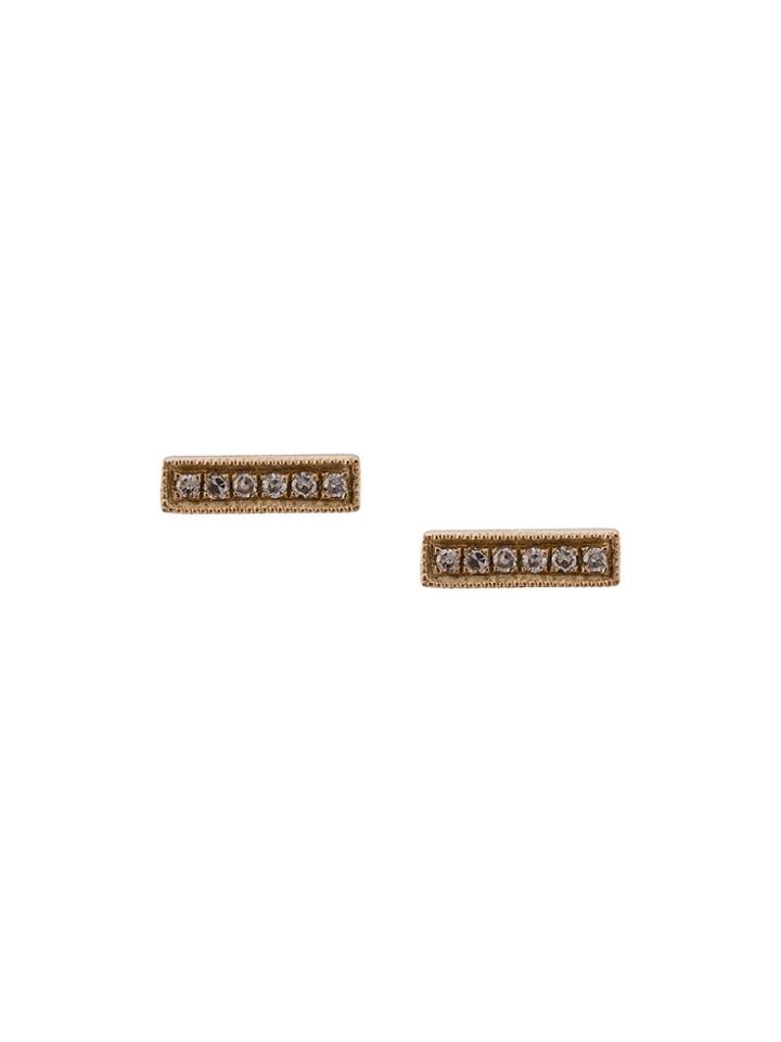 Zofia Day 14kt Yellow Gold Diamond Bar Studs