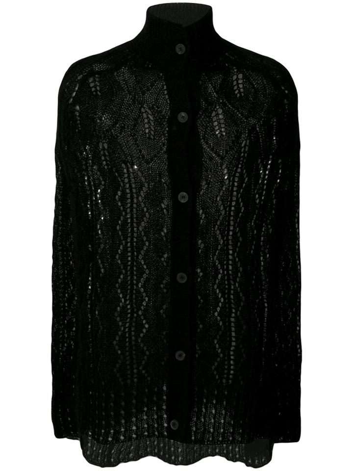 Mcq Alexander Mcqueen Knitted Cape - Black