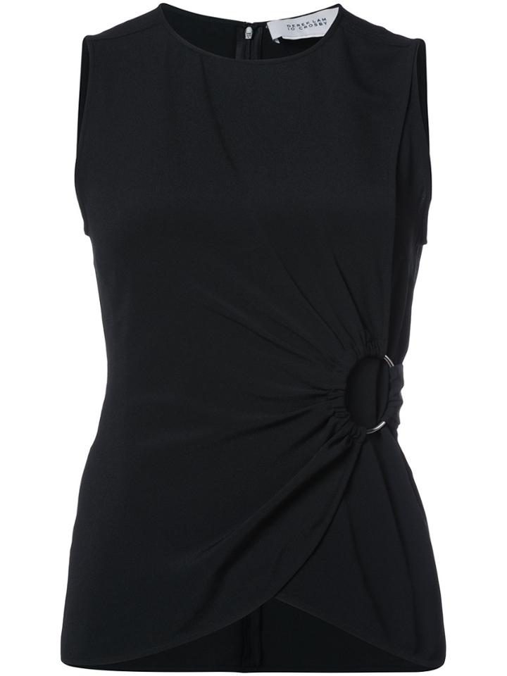 Derek Lam 10 Crosby Sleeveless Top With Ring Detail - Black