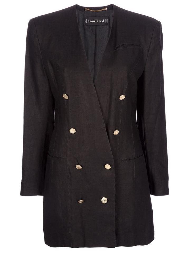Louis Feraud Pre-owned Double Breasted Jacket - Black
