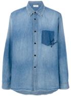 Saint Laurent Oversized Shadow Pocket Shirt - Blue