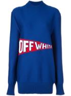 Off-white Varsity Style Logo Jumper - Blue