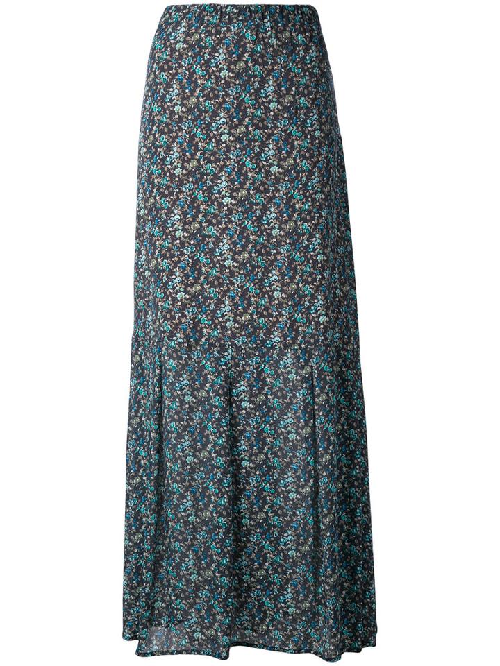 Twin-set - Floral Print Maxi Skirt - Women - Silk/polyester/viscose - 42, Blue, Silk/polyester/viscose