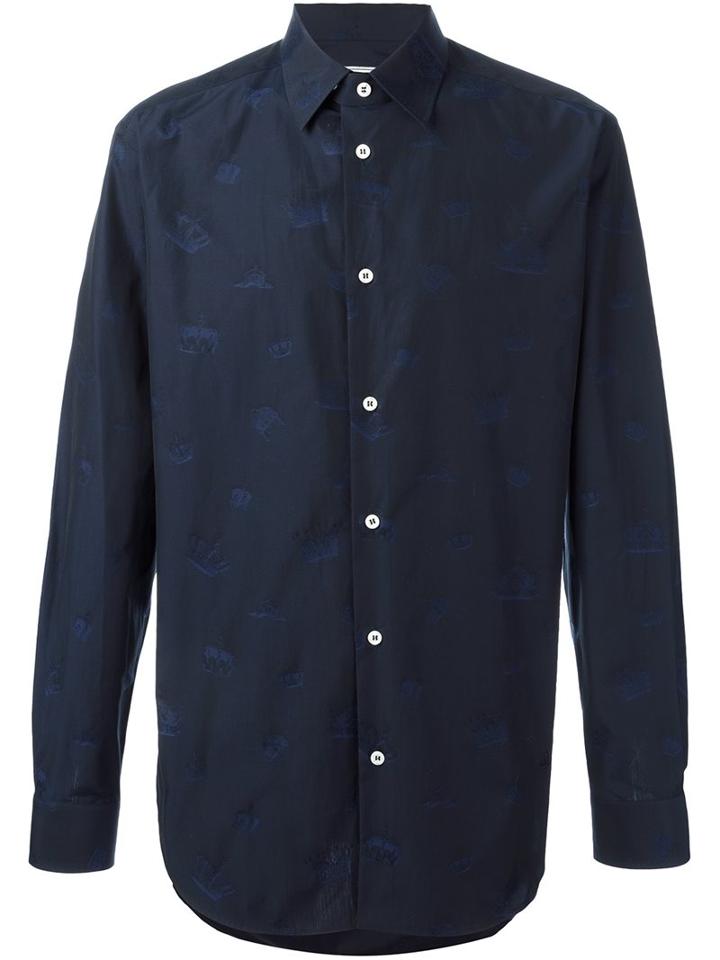 Vivienne Westwood Man Logo Print Button Down Shirt